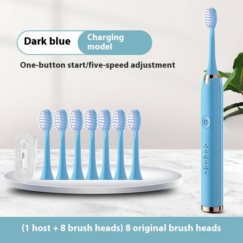 Sonic Electric Rechargeable Soft Bristle Waterproof Electric Toothbrush 5 Modes