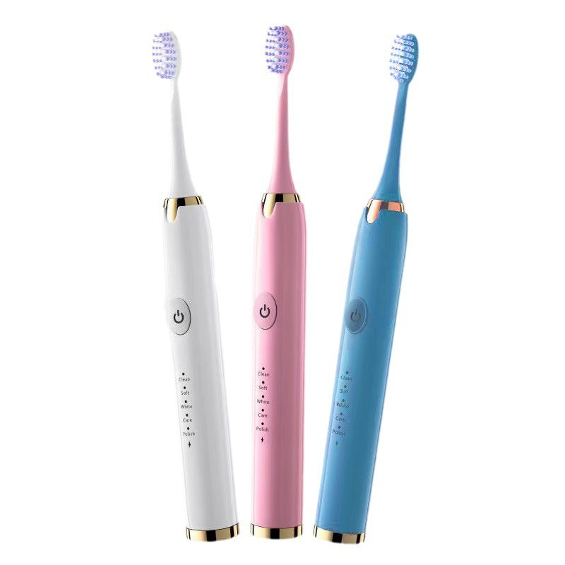 Sonic Electric Rechargeable Soft Bristle Waterproof Electric Toothbrush 5 Modes