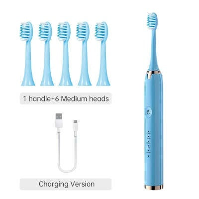 Sonic Electric Rechargeable Soft Bristle Waterproof Electric Toothbrush 5 Modes