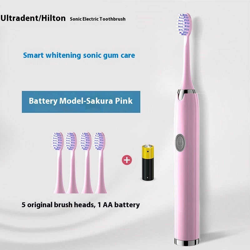 Sonic Electric Rechargeable Soft Bristle Waterproof Electric Toothbrush 5 Modes