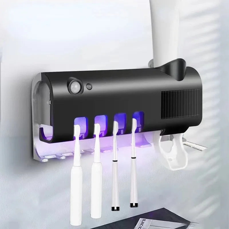 Intelligent UV Toothbrush Sterilizer Automatic Toothpaste Squeezer Toothbrush Toothpaste Rack