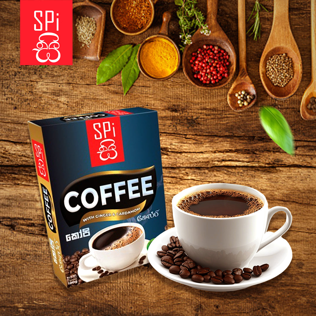 Ceylon Coffee With Cinnamon & Cardamom Premium Organic 100% Coffee 100g - SpiCey Brand