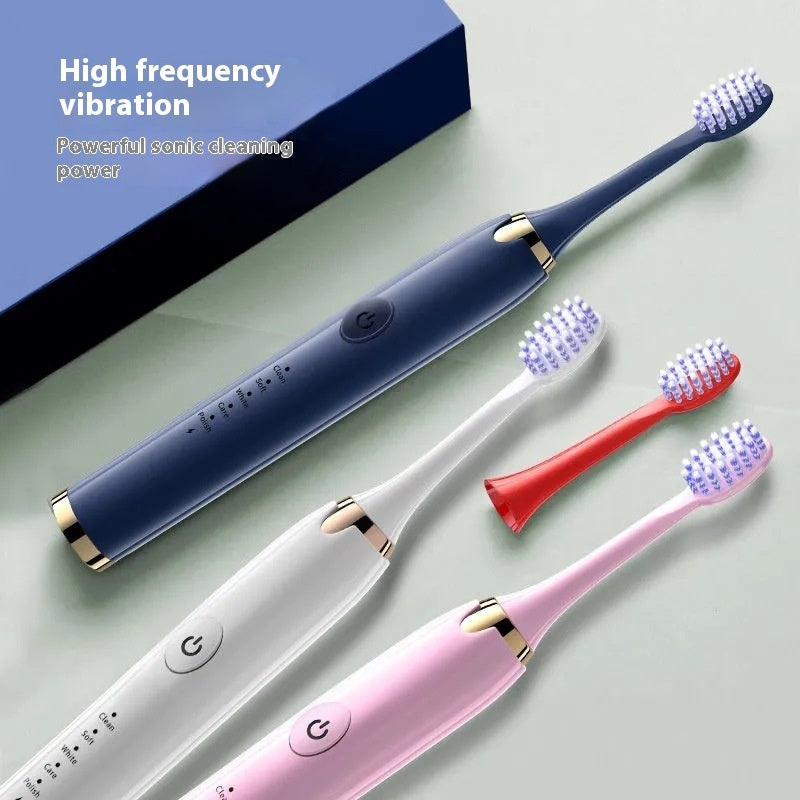 Sonic Electric Rechargeable Soft Bristle Waterproof Electric Toothbrush 5 Modes