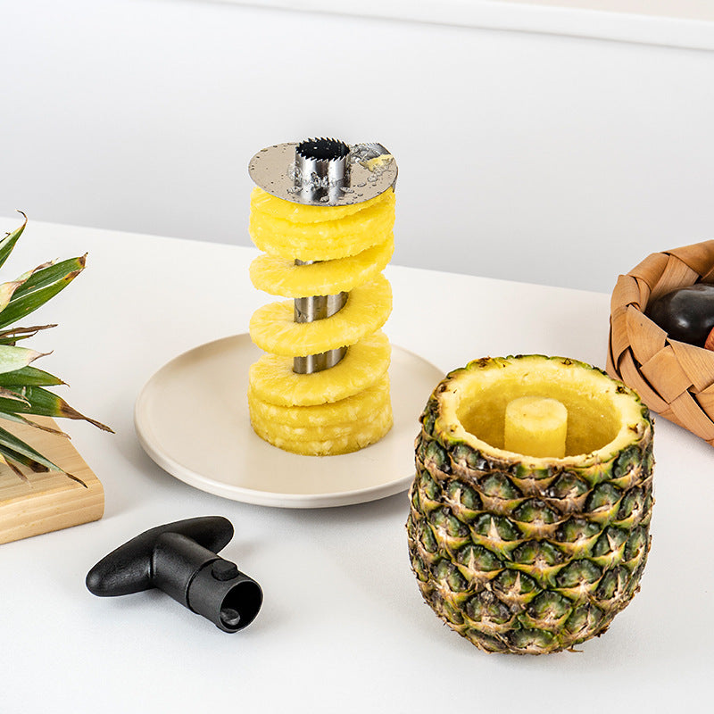 Pineapple Corer Cutter Stainless Steel Fruit Peeler Slicer Yellow Stem Tool